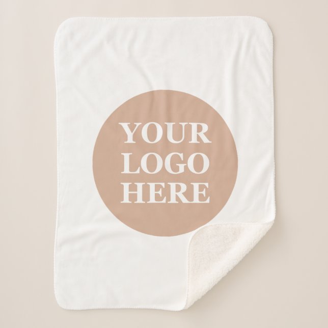 Modern, Minimalist, Elegant and Customizable  Sherpa Blanket (Front)