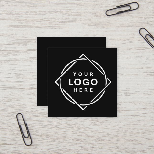 Modern, Minimalist, Elegant and Customizable  Square Business Card (Front/Back In Situ)