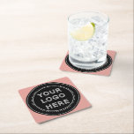 Modern, Minimalist, Elegant and Customizable  Square Paper Coaster<br><div class="desc">EVERYONE CAN USE THIS DESIGN.You are free to add,  edit,  or resize the logo,  photo,  text,  and colours as you choose.Many thanks.</div>