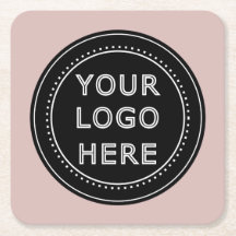 Modern, Minimalist, Elegant and Customizable  Square Paper Coaster