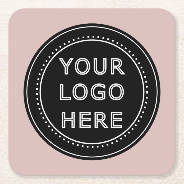 Modern, Minimalist, Elegant and Customizable  Square Paper Coaster (Front)