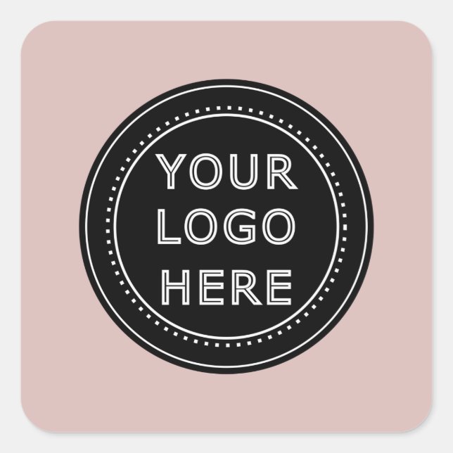 Modern, Minimalist, Elegant and Customizable  Square Sticker (Front)