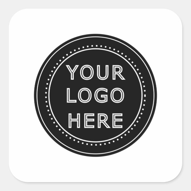 Modern, Minimalist, Elegant and Customizable  Square Sticker (Front)