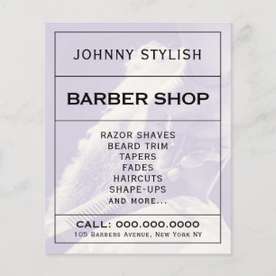 Modern minimalist elegant barbers flyer