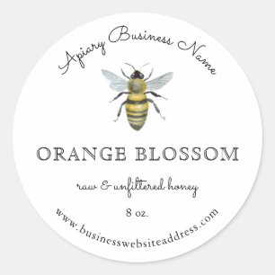 Modern Minimalist Elegant Bee Apiary Honey Label