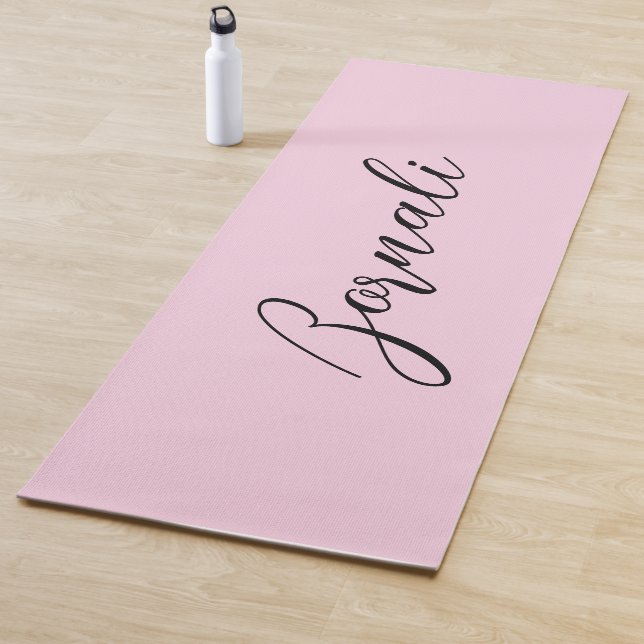  Modern minimalist elegant blush pink and black  Yoga Mat (In Situ)