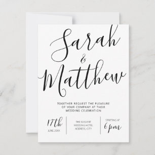 Modern Minimalist Elegant Calligraphy Invitation