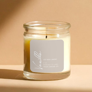 Modern Minimalist Elegant Candle Label