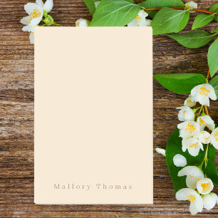 Modern Minimalist Elegant Chic Ivory & Gold Post-it Notes