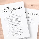 Modern Minimalist Elegant Chic Simple Wedding Program<br><div class="desc">Composed of simple straight lined frames with classic cursive script and serif typography. These elements are simple,  timeless,  and classic.. 

This is designed by White Paper Birch Co. exclusive for Zazzle.

Available here:
http://www.zazzle.com/store/whitepaperbirch</div>