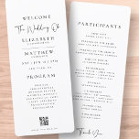 Modern Minimalist Elegant Chic Simple Wedding Program<br><div class="desc">Composed of simple straight lined frames with classic cursive script and serif typography. These elements are simple,  timeless,  and classic.. 

This is designed by White Paper Birch Co. exclusive for Zazzle.

Available here:
http://www.zazzle.com/store/whitepaperbirch</div>
