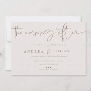 Modern Minimalist Elegant Classic   Wedding Brunch Invitation