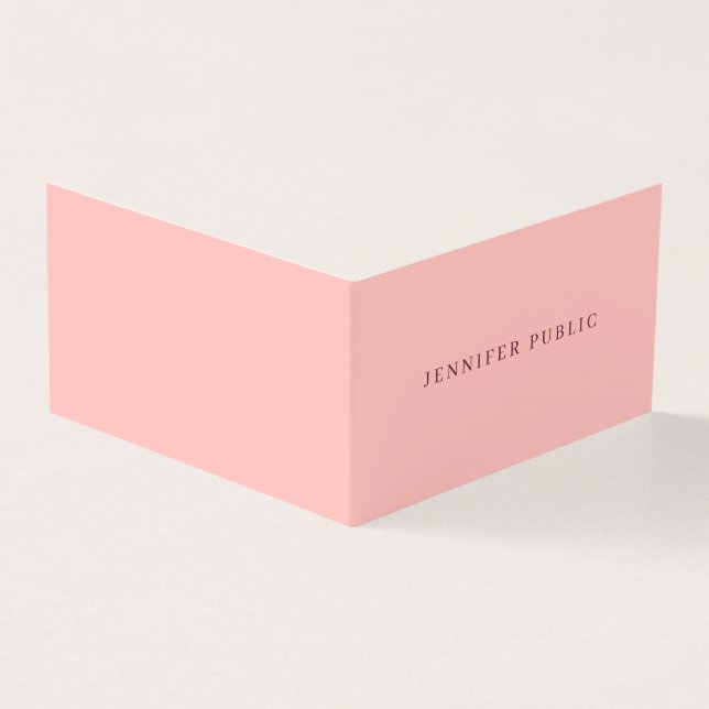 Modern Minimalist Elegant Create Your Own Business Card (Outside)