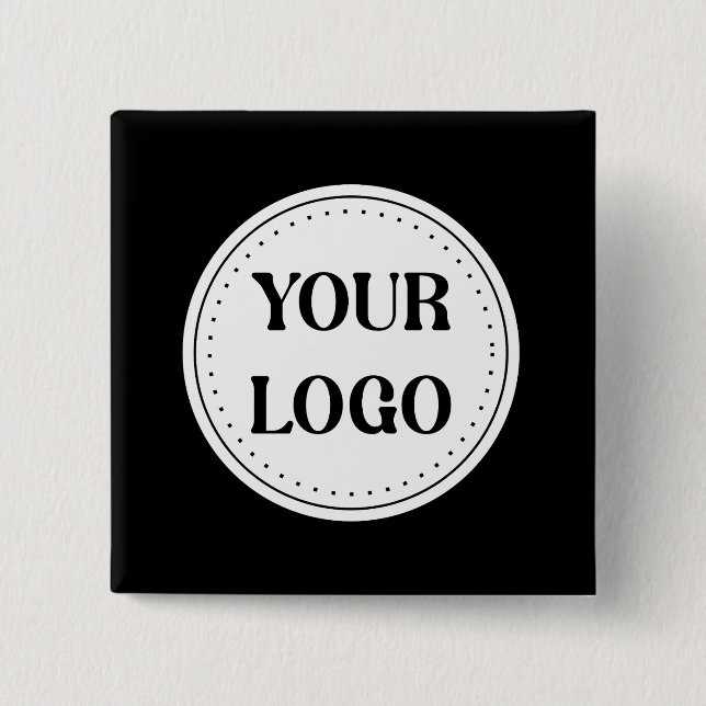 Modern, Minimalist, Elegant & Customizable 2 Inch Square Button (Front)