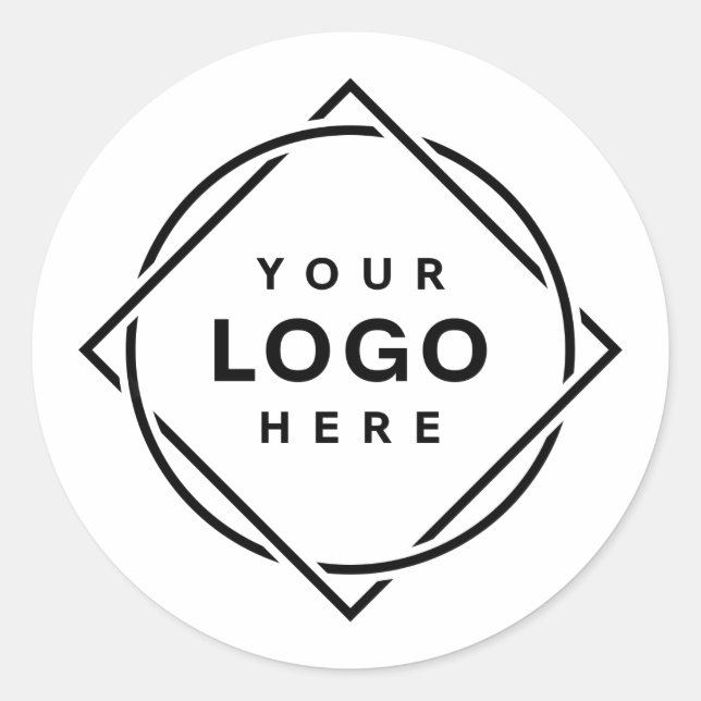 Modern, Minimalist, Elegant & Customizable Classic Round Sticker (Front)