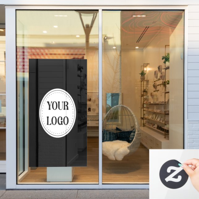 Modern, Minimalist, Elegant & Customizable Window Cling (Store Window)