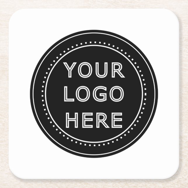 Modern, Minimalist,Elegant & editable Paper Napkin Square Paper Coaster (Front)