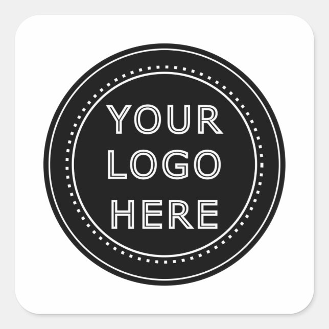 Modern, Minimalist,Elegant & editable Paper Napkin Square Sticker (Front)