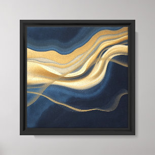 Modern minimalist elegant Golden Pattern Art Canvas Print