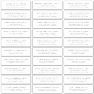Modern Minimalist Elegant Guest Names Address
