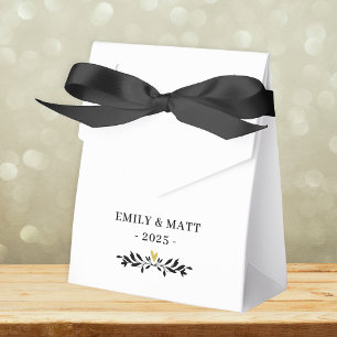 Modern Minimalist Elegant Heart Wedding Favour Box