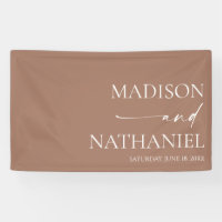 Modern Minimalist Elegant Mocha Mousse Wedding