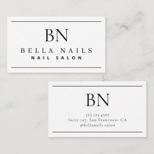 Modern Minimalist Elegant Monogram Design Business Card