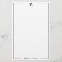 Modern Minimalist Elegant Monogram