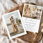 Modern Minimalist Elegant Photo Wedding Invitation<br><div class="desc">Wedding Invitation with photo on front and four (4) on back. The Wedding invitations contain a modern hand lettered cursive script typography that are elegant,  simple and modern to use after you minimalist simple wedding day celebration.</div>