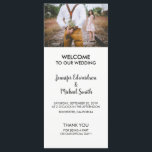 Modern minimalist elegant photo wedding program<br><div class="desc">Modern minimalist elegant photo wedding ceremony program.
You can add your own photo and text to personalize.
This wedding program is part of the Modern elegant photo wedding collection.</div>