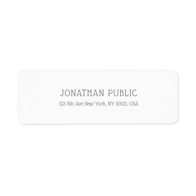 Modern Minimalist Elegant Plain Chic White (Front)