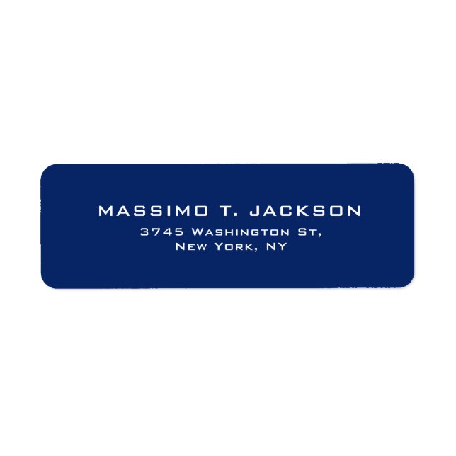 Modern Minimalist Elegant Plain Sapphire Blue (Front)