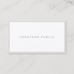 Modern Minimalist Elegant Plain Simple Luxury Business Card