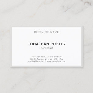 Modern Minimalist Elegant Plain Simple Trendy Cool Business Card