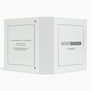 Modern Minimalist Elegant Professional Binder