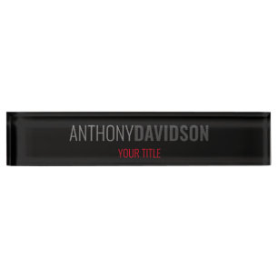 Modern Minimalist Elegant Professional Nameplate