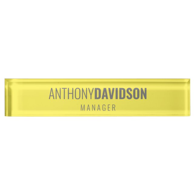 Modern Minimalist Elegant Professional Nameplate (Front)