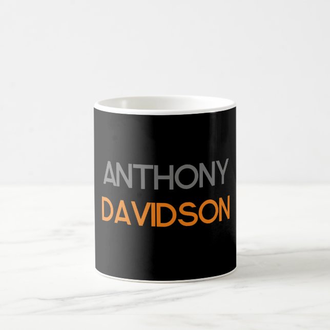 Modern Minimalist Elegant Professional Plain Coffee Mug (Center)