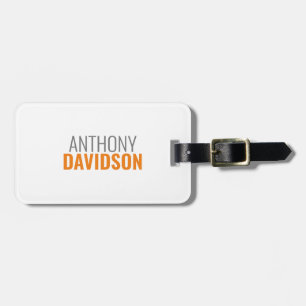 Modern Minimalist Elegant Professional Plain Luggage Tag