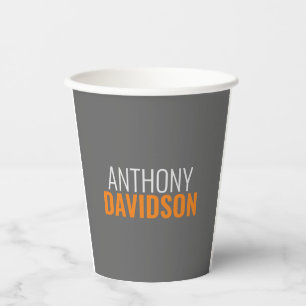 Modern Minimalist Elegant Professional Plain Paper Cups