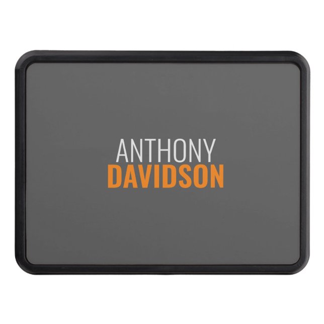 Modern Minimalist Elegant Professional Plain Trailer Hitch Cover (Front)