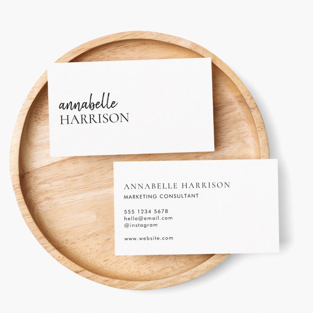 Modern Minimalist | Elegant Professional Script Business Card (Creator Uploaded)