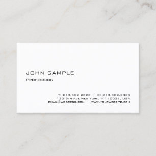 Modern Minimalist Elegant Professional Simple Business Card