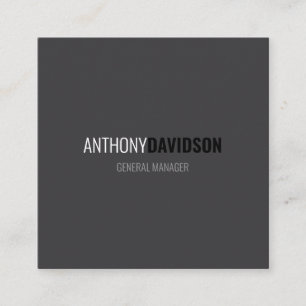Modern Minimalist Elegant Professional Square Business Card
