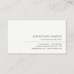 Modern Minimalist Elegant Professional Template Business Card