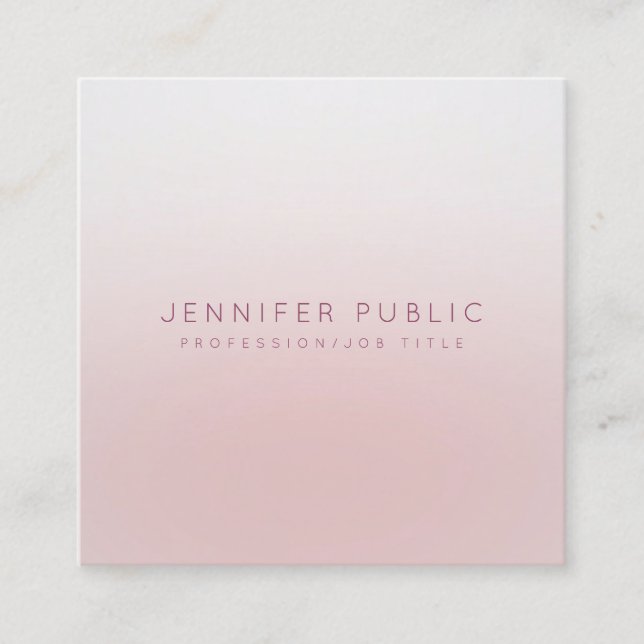 Modern Minimalist Elegant Professional Template Square Business Card (Front)