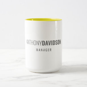 Modern Minimalist Elegant Professional Two-Tone Coffee Mug