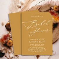 Modern Minimalist Elegant Script Bridal Shower