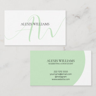 Modern Minimalist Elegant Script Professional Business Card