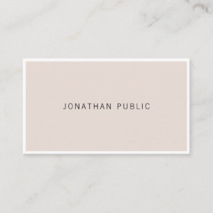 Modern Minimalist Elegant Simple Chic Plain Business Card